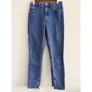 Abercrombie & Fitch Simone Jeans Womens 25/0 High Rise Slim Distressed Hem